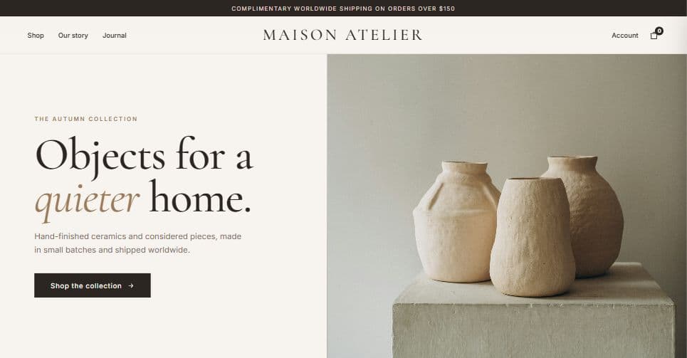 Online shops website demo