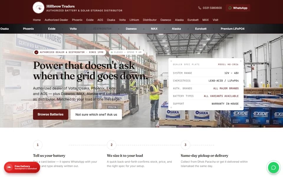 Hillbrow Traders website